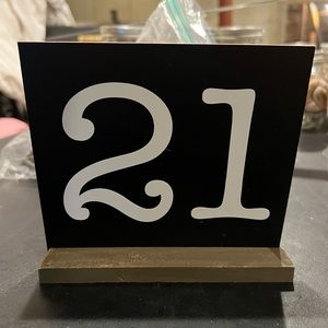 Table numbers 1-21